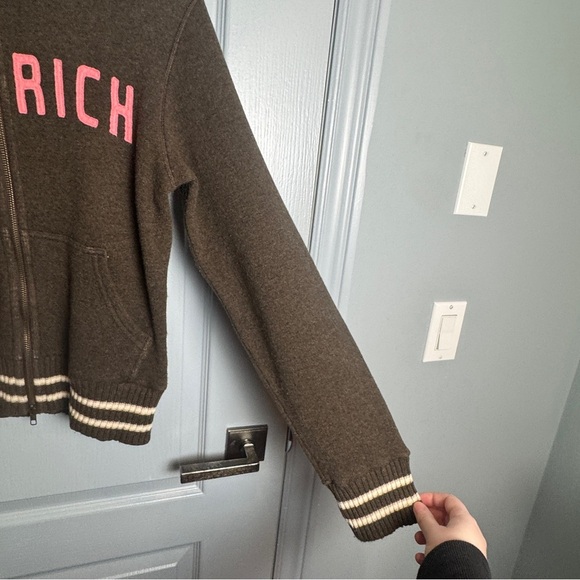 VTG Woolrich Y2K Zip Up Sweater Sz M Track Blokette Blokecore Made in Italy Wool - Picture 8 of 16